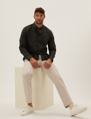 

Mens M&S Collection Regular Fit Super Lightweight Chinos - Natural, Natural