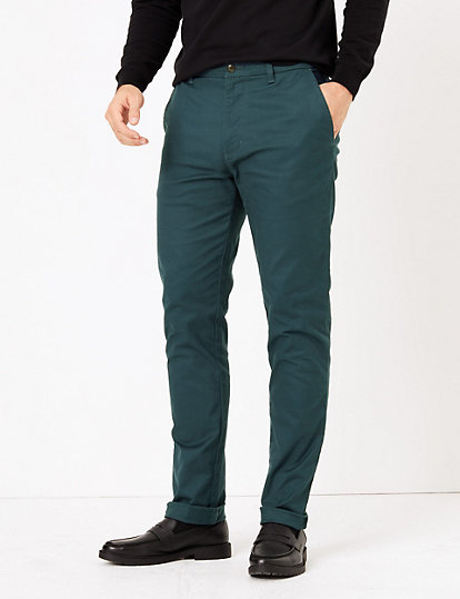 Slim Fit Cotton Chinos with Stretch