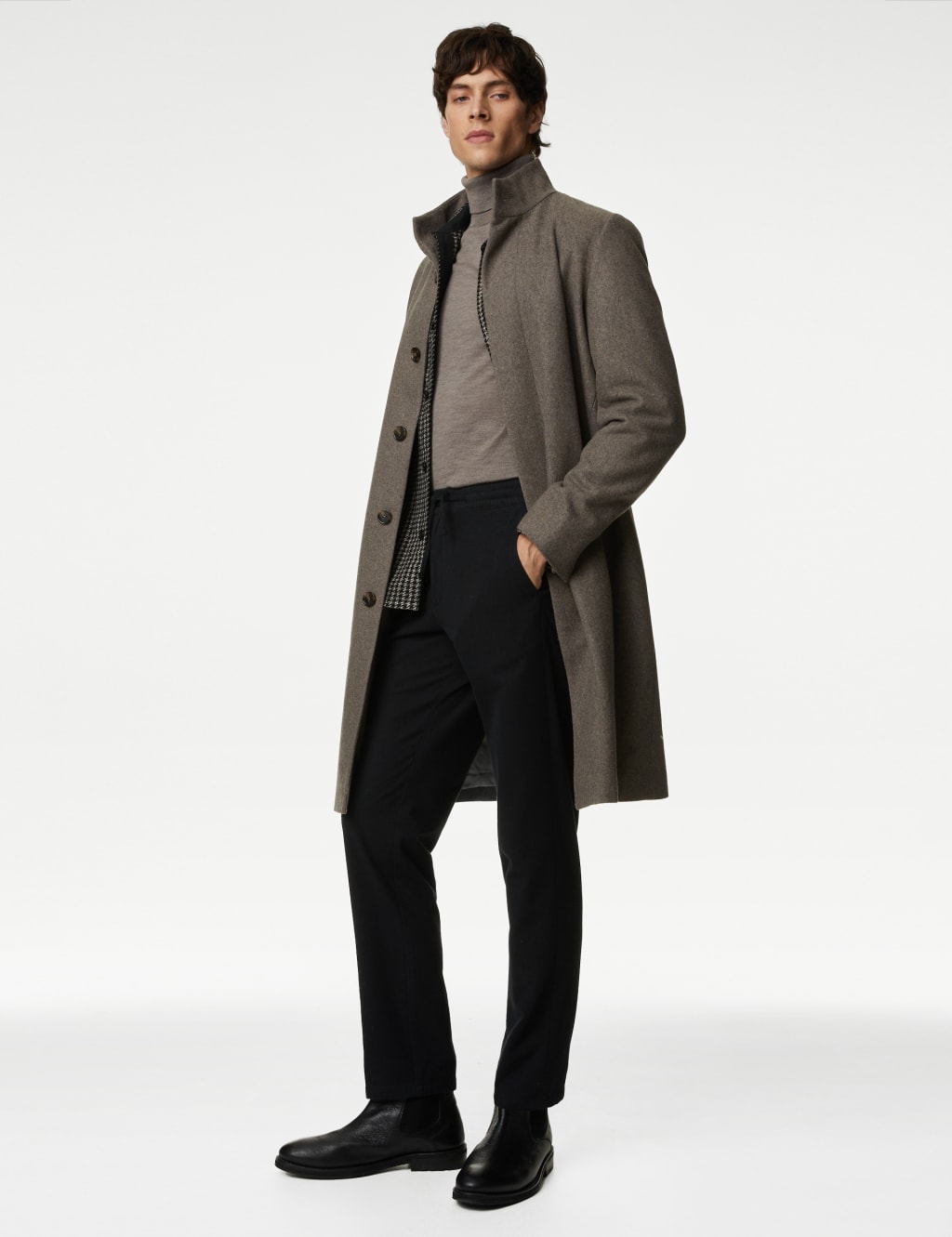 Tapered Fit Elasticated Waist Trousers image 1