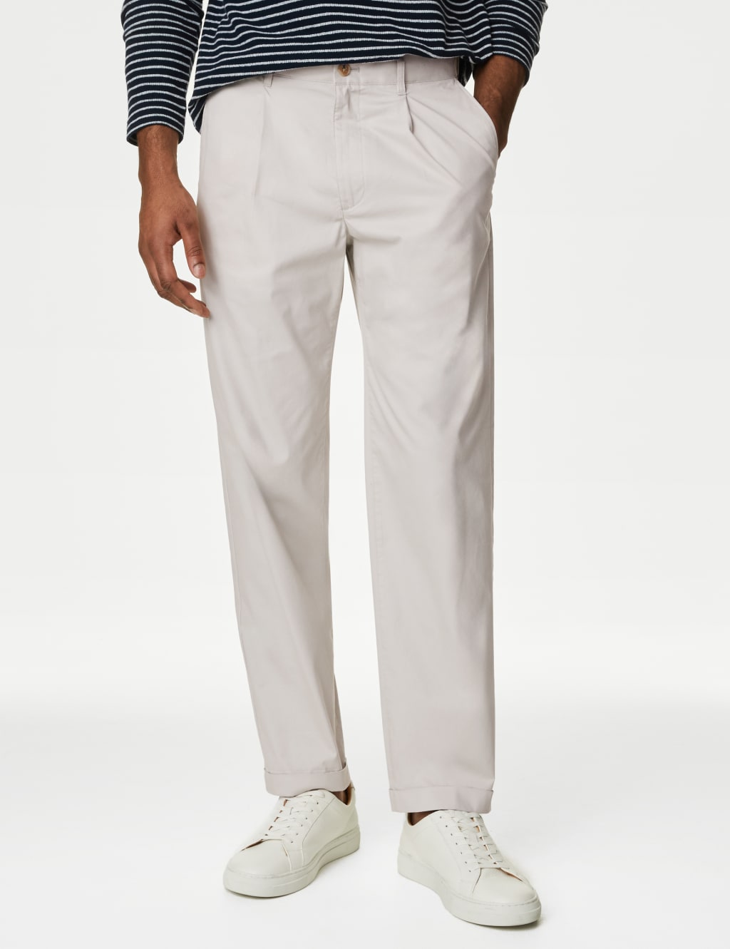 1300~Single-pleated PANAMA Chinos Pants main image 0