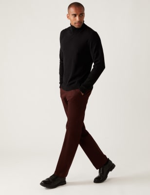 

Mens M&S Collection Regular Fit Heritage Chinos - Burgundy, Burgundy