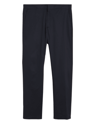 

Mens Autograph Schmal geschnittene Chino-Hose mit hohem Baumwollanteil und halbem Dehnbund - Dark Navy, Dark Navy
