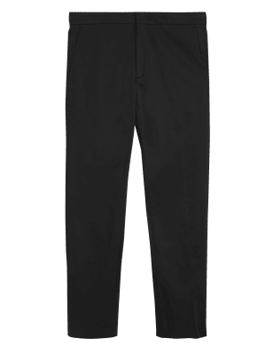 

Mens Autograph Slim Fit Cotton Rich Half Elasticated Waist Chino Trouser - Black, Black