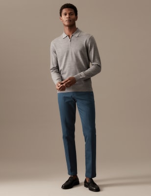 

Autograph Chinos slim italianos elásticosMens - Light Petrol, Light Petrol