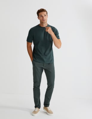 

Mens Autograph Slim Fit Italian Stretch Chinos - Dark Evergreen, Dark Evergreen