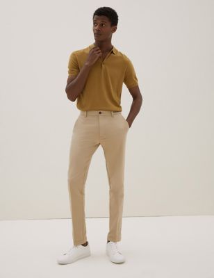 

Mens Autograph Slim Fit Italian Stretch Chinos - Light Natural, Light Natural