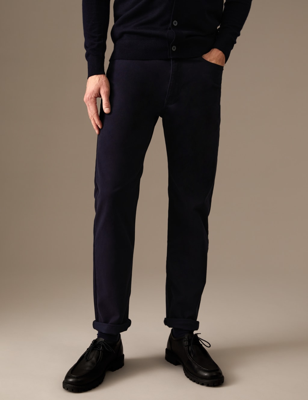 Straight Fit Italian 5 Pocket Trousers image 4