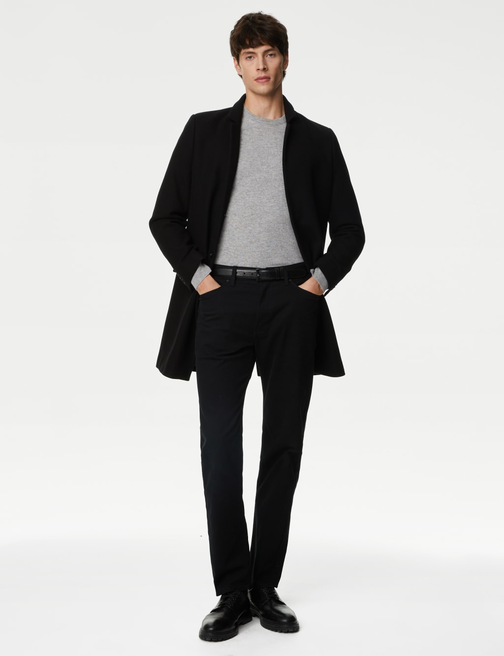 Amazing Autograph Trousers with side stripe slim high rise UK10 Black HT149