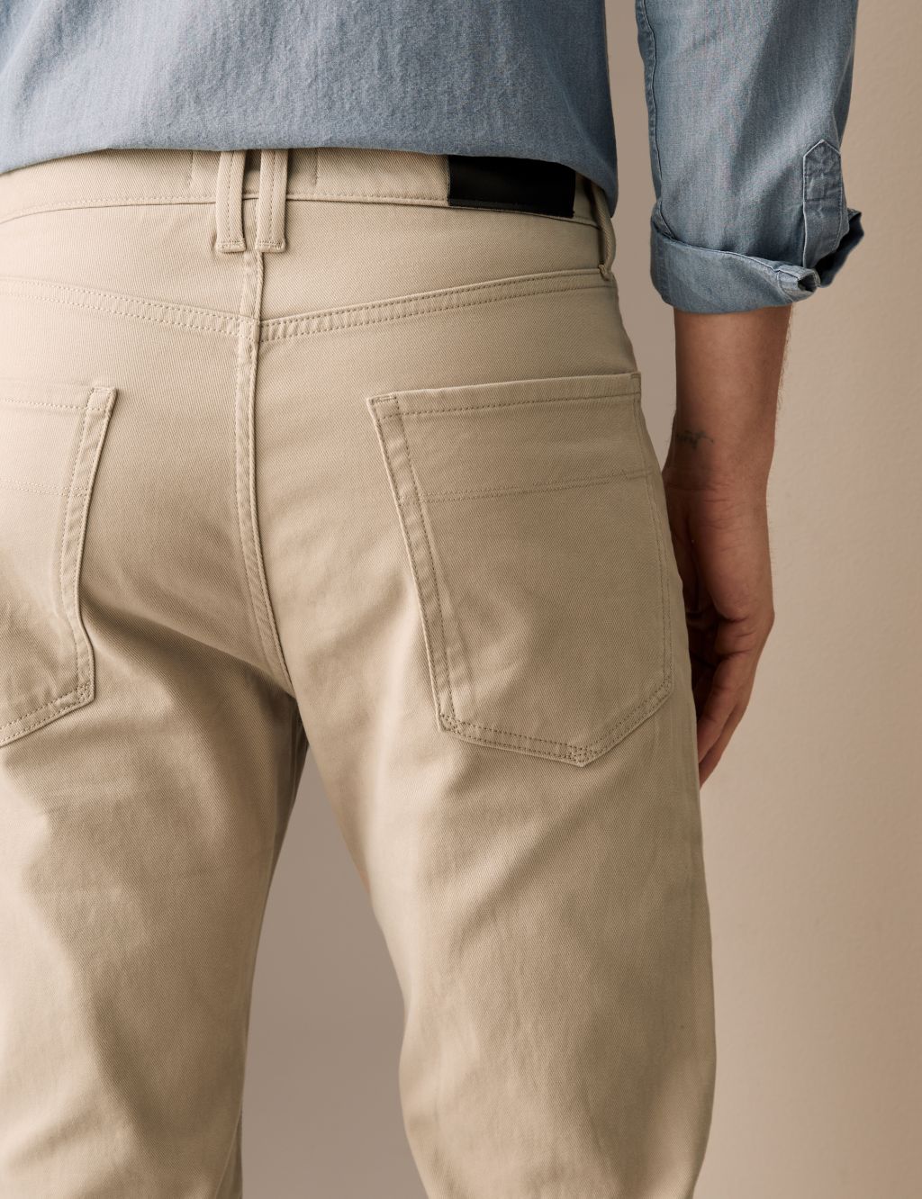 Straight Fit Italian 5 Pocket Trousers image 3