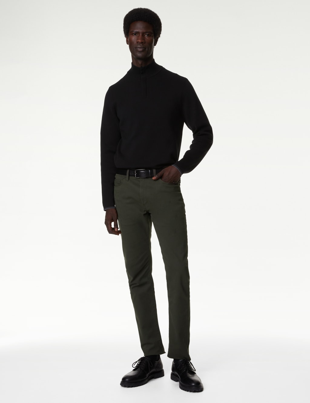 Slim Fit Italian 5 Pocket Trousers image 1
