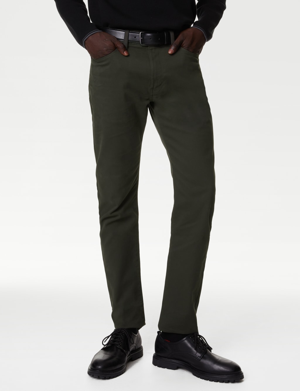 Slim Fit Italian 5 Pocket Trousers image 3