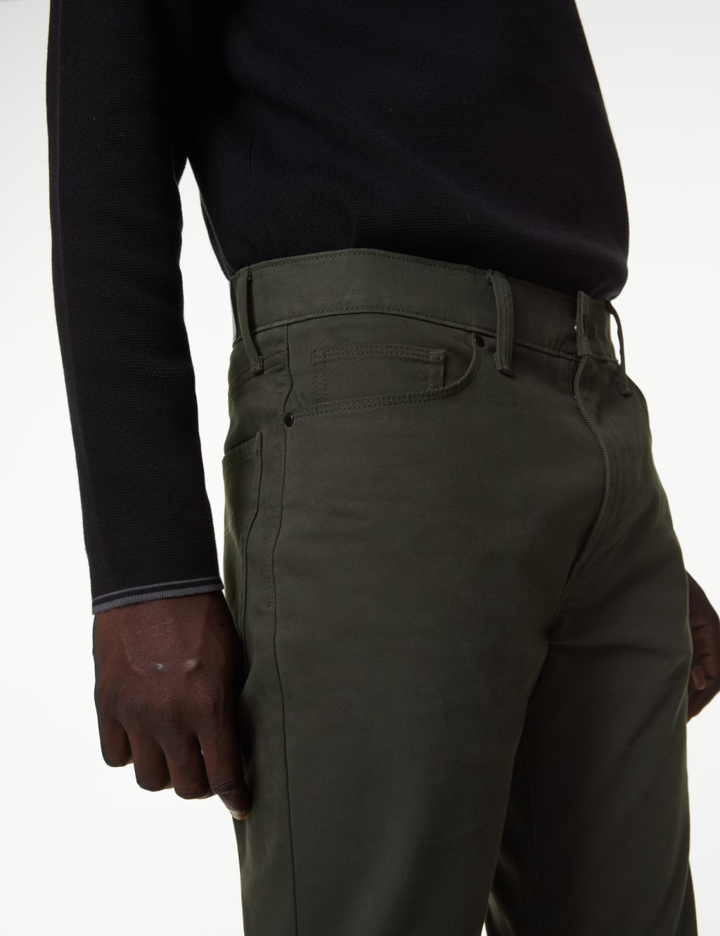 Slim Fit Italian 5 Pocket Trousers image 4