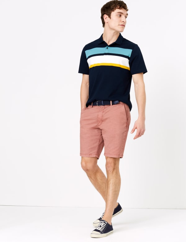 Stretch Belted Chino Shorts