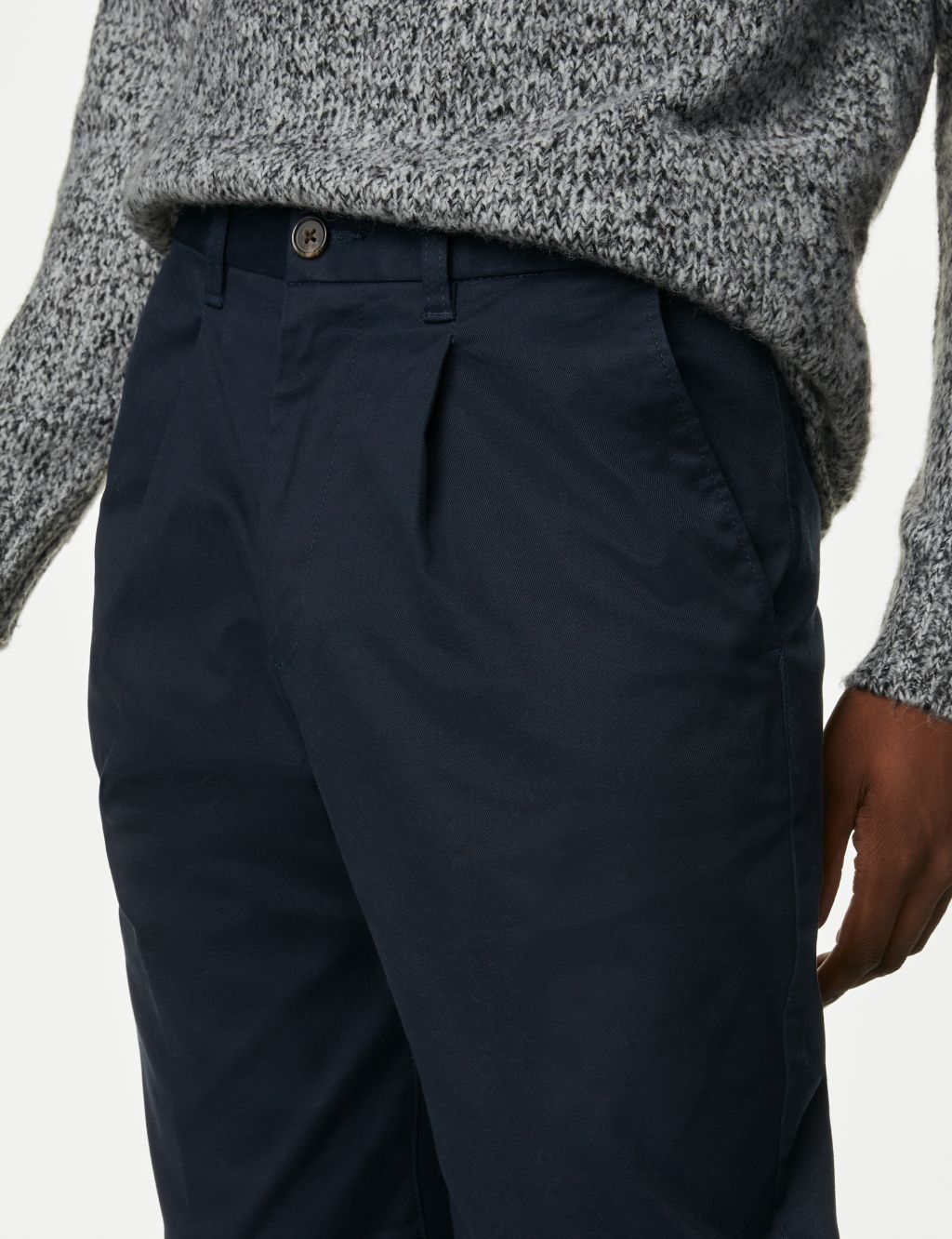 Tapered Fit Single Pleat Chinos image 4