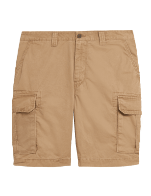 

Mens M&S Collection Organic Cotton Cargo Shorts - Dark Sand, Dark Sand