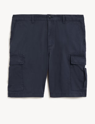 

Mens M&S Collection Pure Cotton Cargo Shorts - Navy, Navy