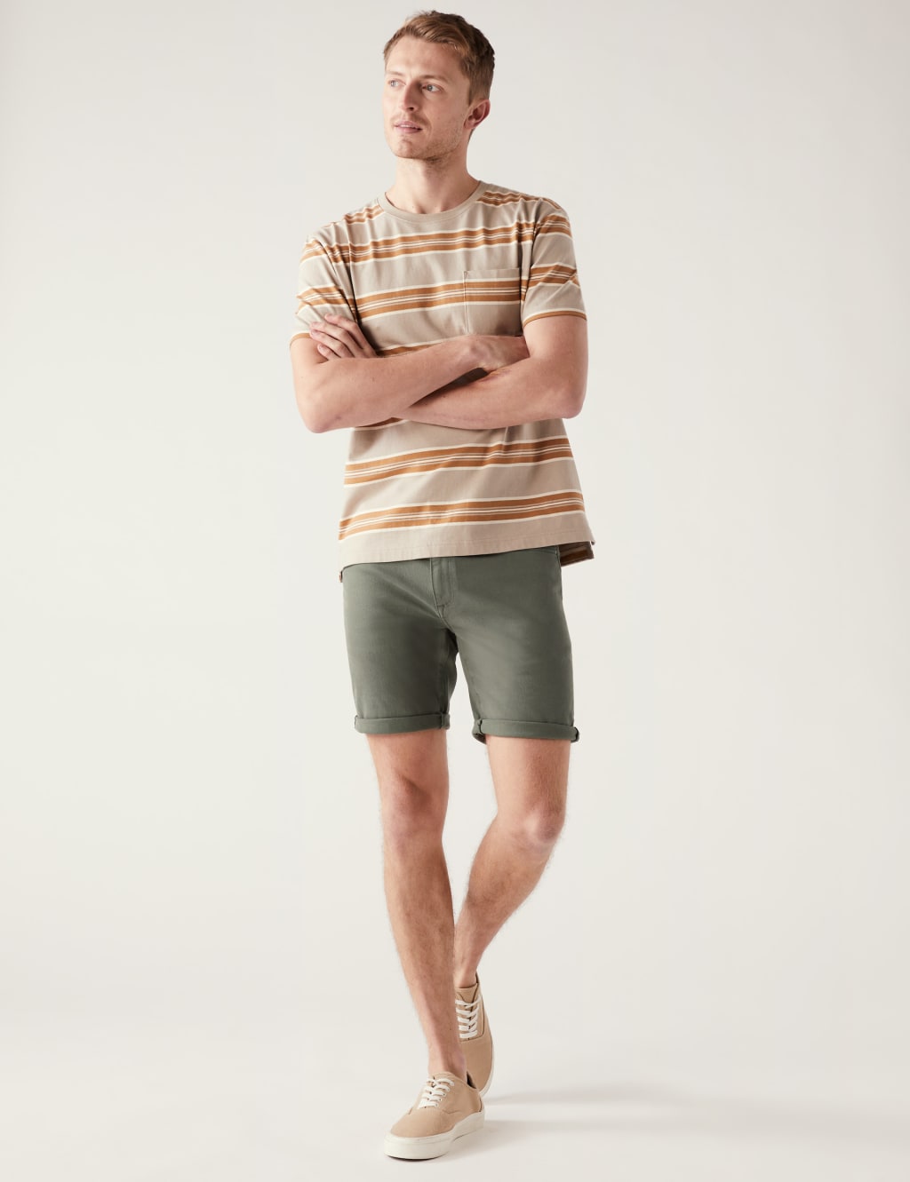Tea Dyed Stretch Denim Shorts image 2