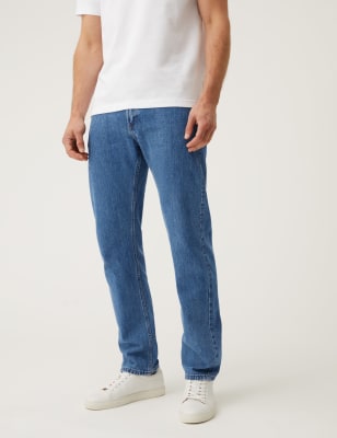 Pure Cotton Straight Fit Jeans