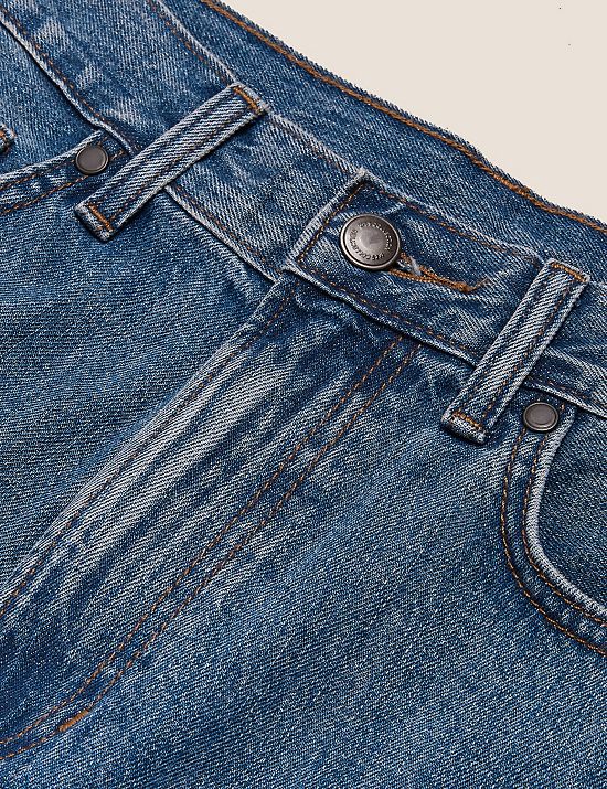 Jeans straight 100% algodón