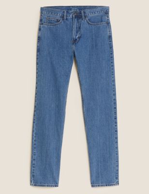 M&S Mens Pure Cotton Regular Fit Jeans