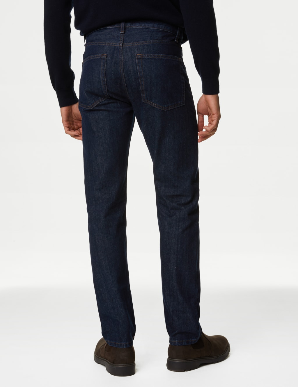Straight Fit Pure Cotton Jeans image 4