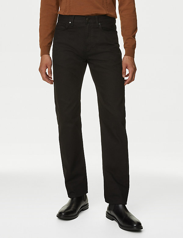 Pure Cotton Straight Fit Jeans - QA