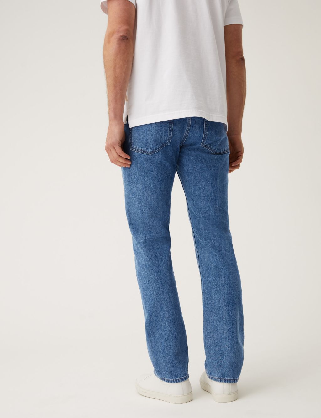 Shorter Length Pure Cotton Straight Fit Jeans image 3