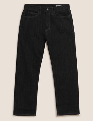 Shorter Length Pure Cotton Straight Fit Jeans