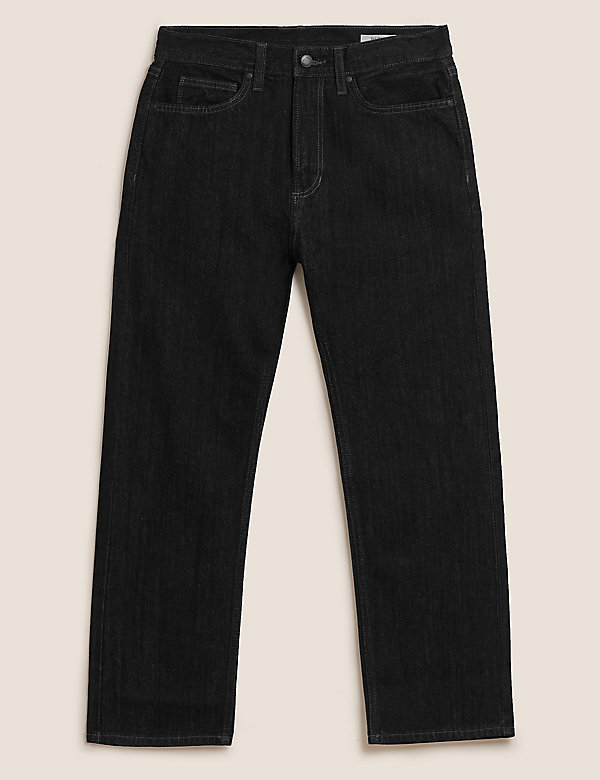 Shorter Length Pure Cotton Straight Fit Jeans - OM