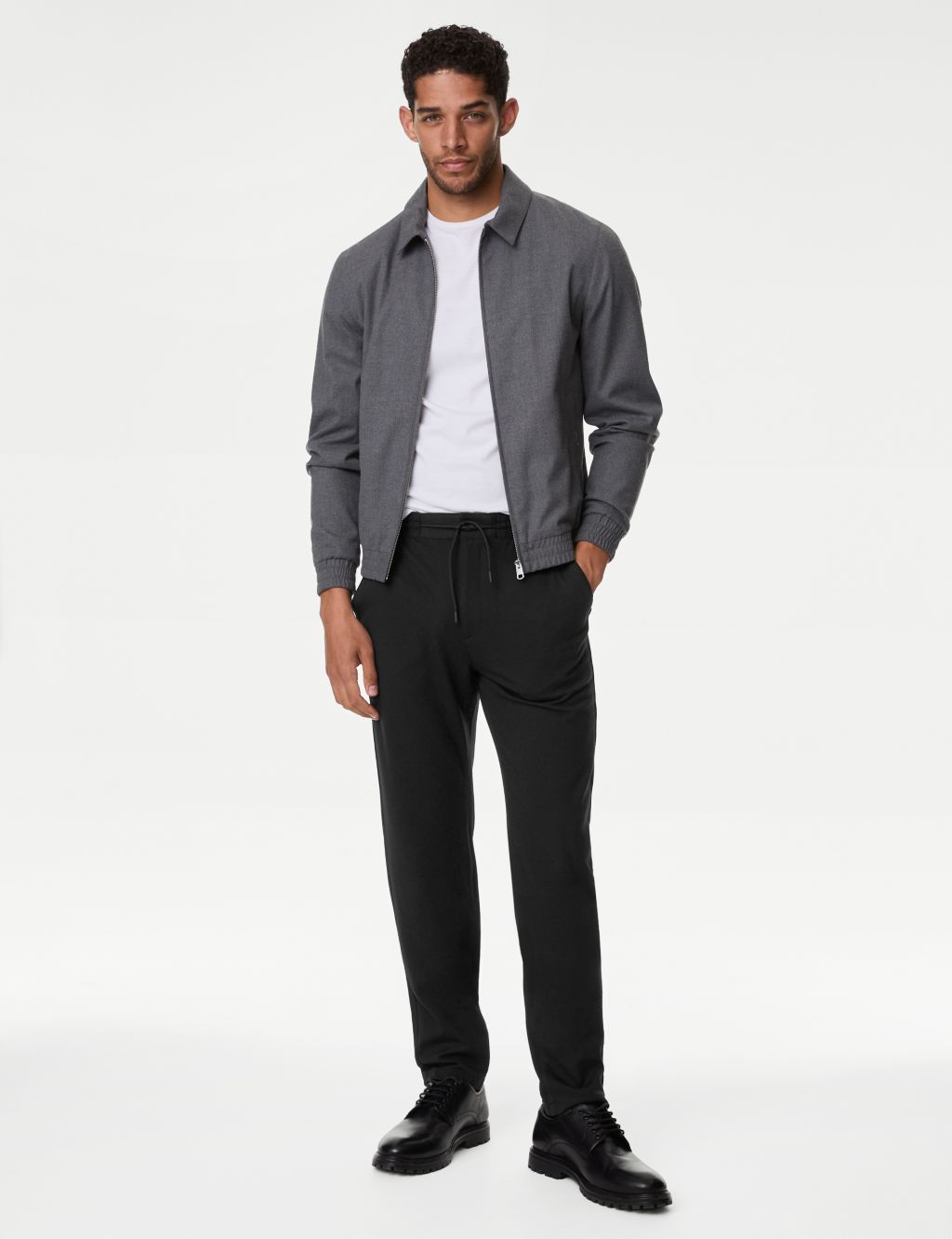 Tapered Fit Stretch Twill Trousers