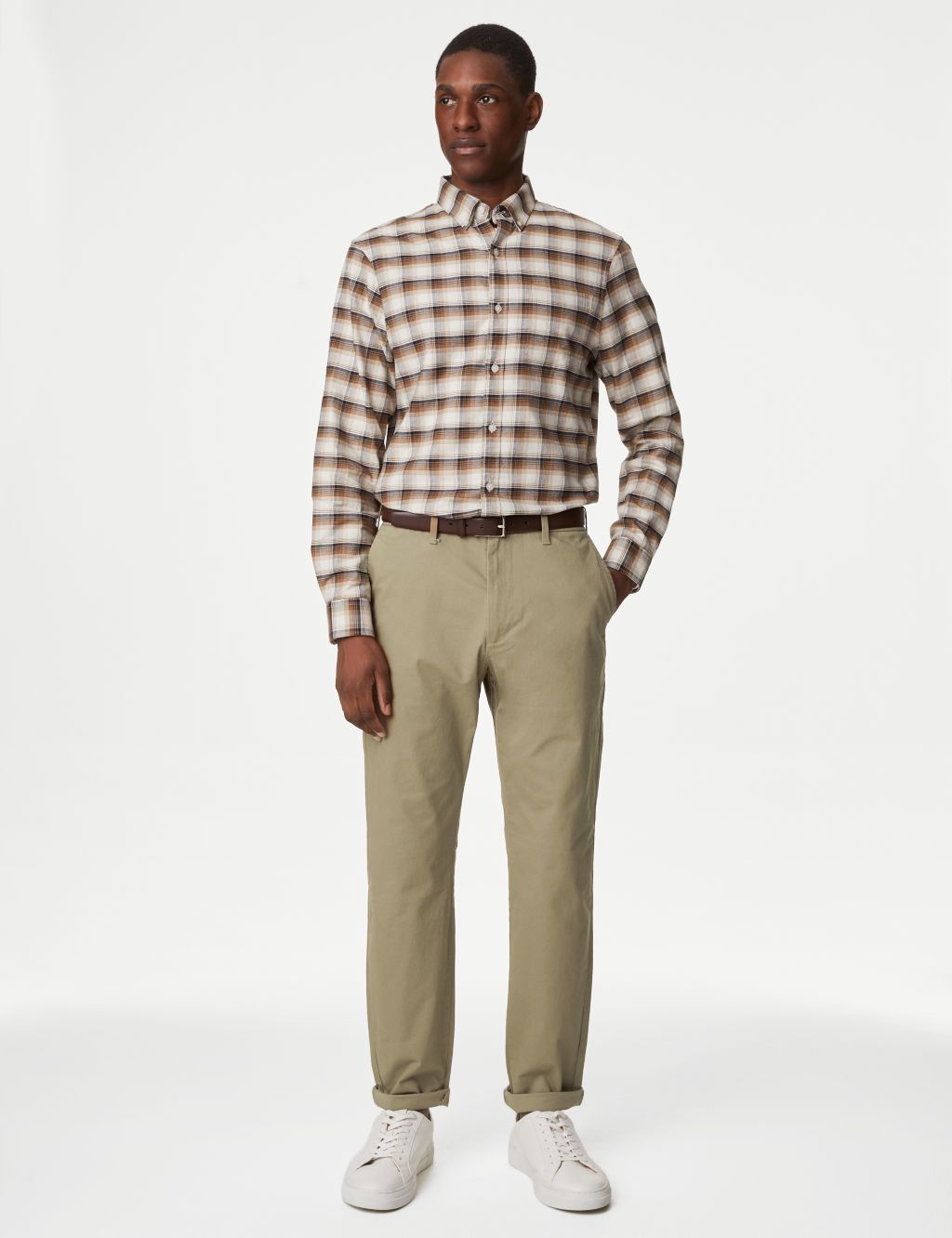 Tapered Fit Stretch Chinos image 2