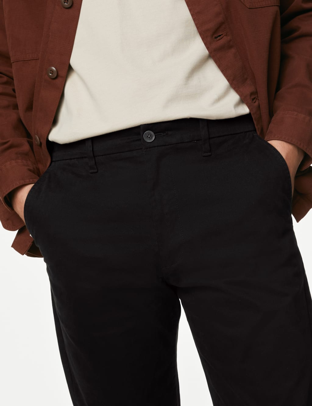 Tapered Fit Stretch Chinos image 3