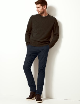

Mens M&S Collection Shorter Length Slim Fit Stretch Chinos - Dark Stone, Dark Stone