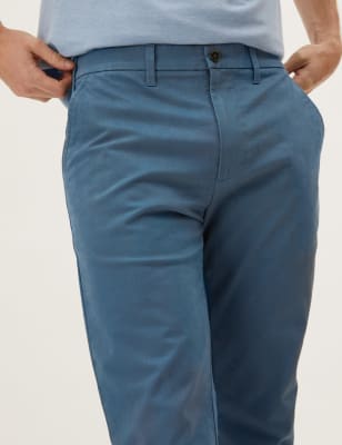

Mens M&S Collection Chino-Hose mit Stretch und schmaler Passform - Light Airforce, Light Airforce