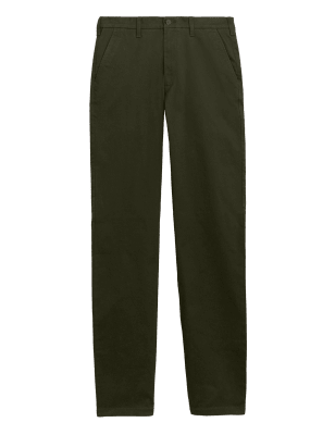 

Mens M&S Collection Slim Fit Stretch Chinos - Moss, Moss