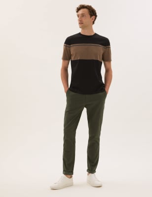 

Mens M&S Collection Slim Fit Stretch Chinos - Dark Green, Dark Green