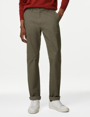 

Mens M&S Collection Slim Fit Stretch Chinos - Dark Brown Mix, Dark Brown Mix