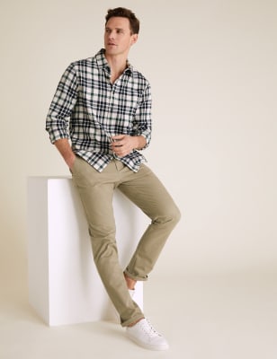 

Mens M&S Collection Slim Fit Stretch Chinos - Stone, Stone