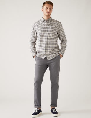 

Mens M&S Collection Slim Fit Stretch Chinos - Medium Grey, Medium Grey
