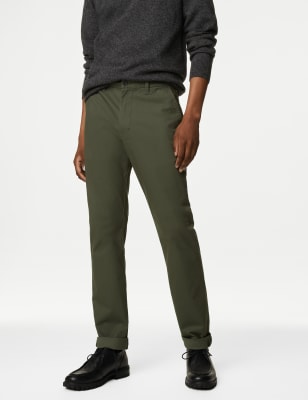 

Mens M&S Collection Chino-Hose mit Stretch und schmaler Passform - Soft Khaki, Soft Khaki