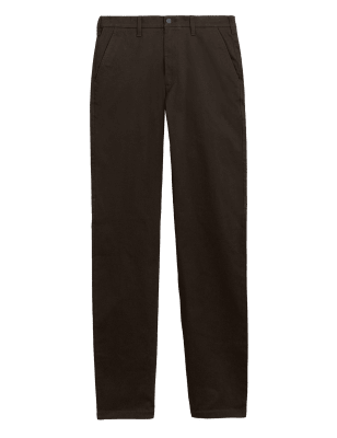 

Mens M&S Collection Slim Fit Stretch Chinos - Dark Oak, Dark Oak