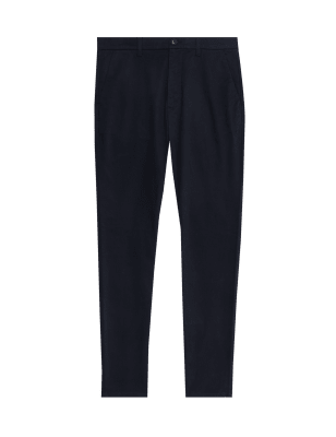 

Mens M&S Collection Chino-Hose mit Stretch in enger Passform - Dark Navy, Dark Navy
