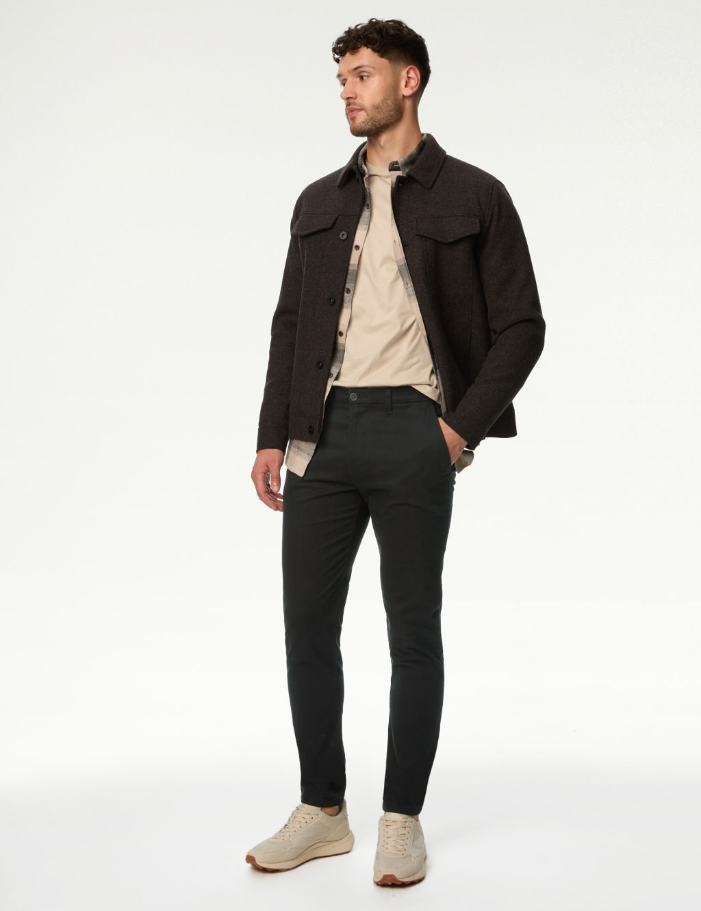 Skinny Fit Stretch Chinos image 4