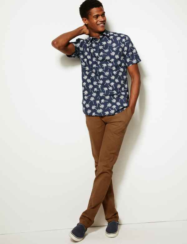 Shorter Length Skinny Fit Cotton Rich Chinos