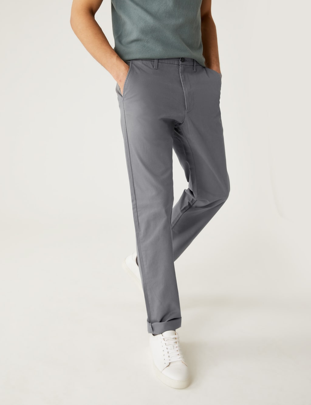 Regular Fit Stretch Chinos image 4