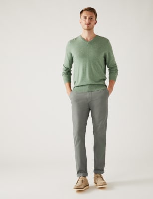 

Mens M&S Collection Regular Fit Stretch Chinos - Sage, Sage