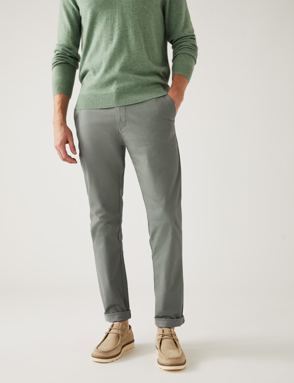 Regular Fit Stretch Chinos image 2