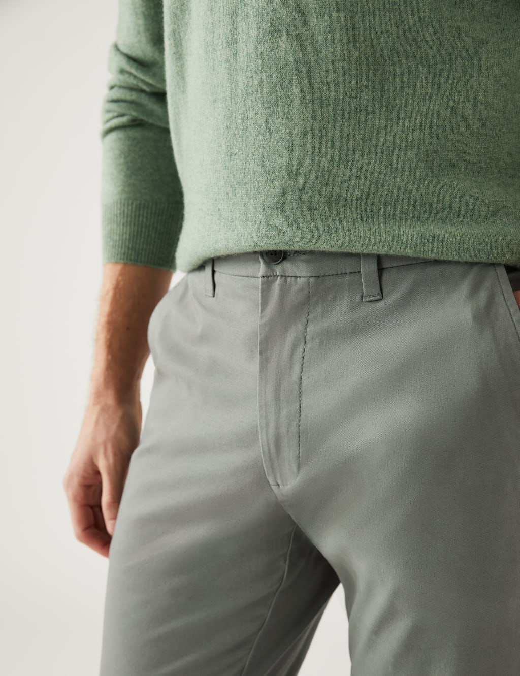 Regular Fit Stretch Chinos image 4