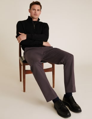 m&s mens casual trousers