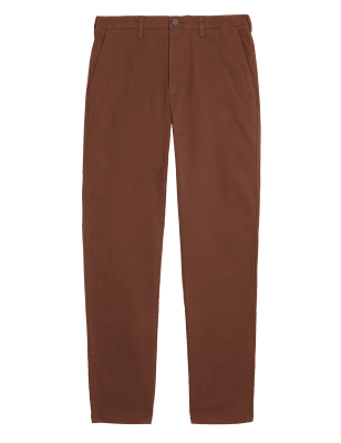 

Mens M&S Collection Chinos in normaler Passform mit Stretchanteil - Brick, Brick